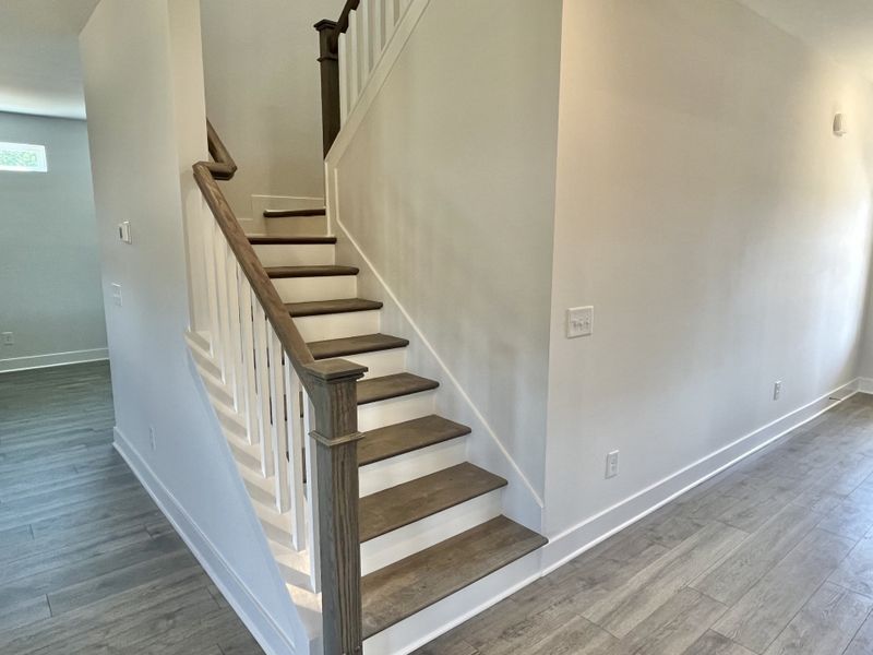 Hardwood stairs and wood spindle upgrades