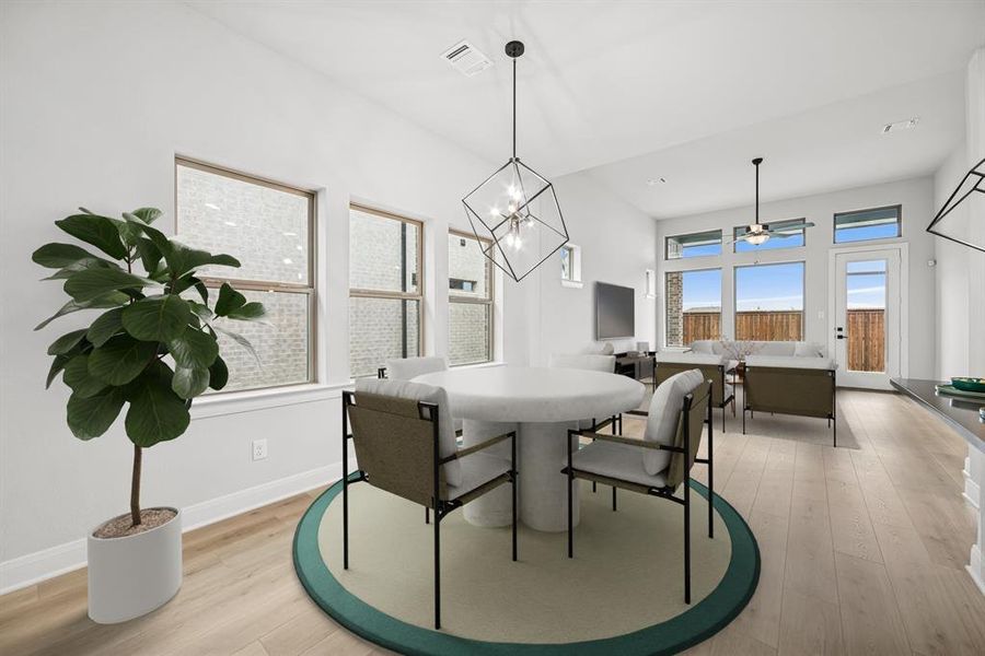 Furnished interior view inside a new home in Creekshaw – Gardens, Royse City (Image 5).