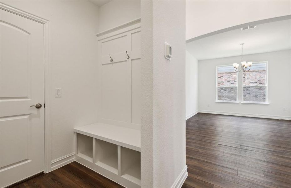 Spacious mud room*real home pictured