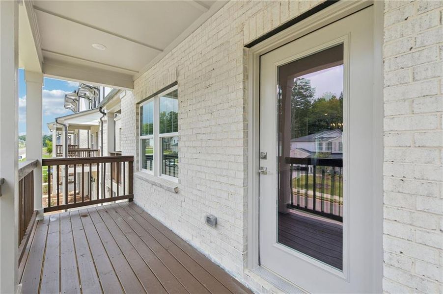 Exterior details and patio area of a home in Martin Springs - Highland Series, Lawrenceville (Image 26).