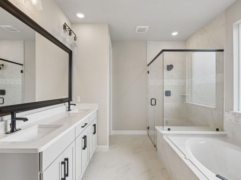 Furnished interior view inside a new home in Massey Oaks - Estate Series, Pearland (Image 8).