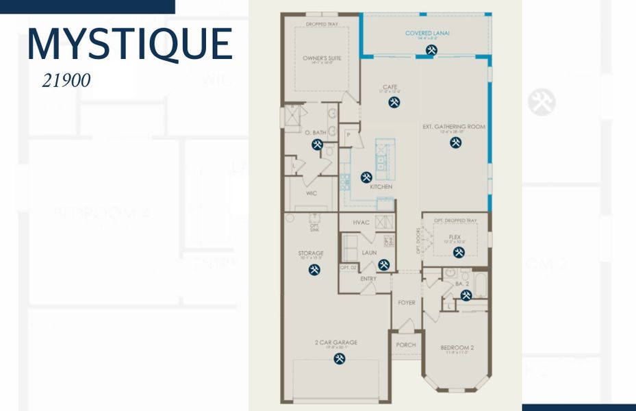 2D floor plan layout of this home in Highpointe, Stuart, FL (Image 3).