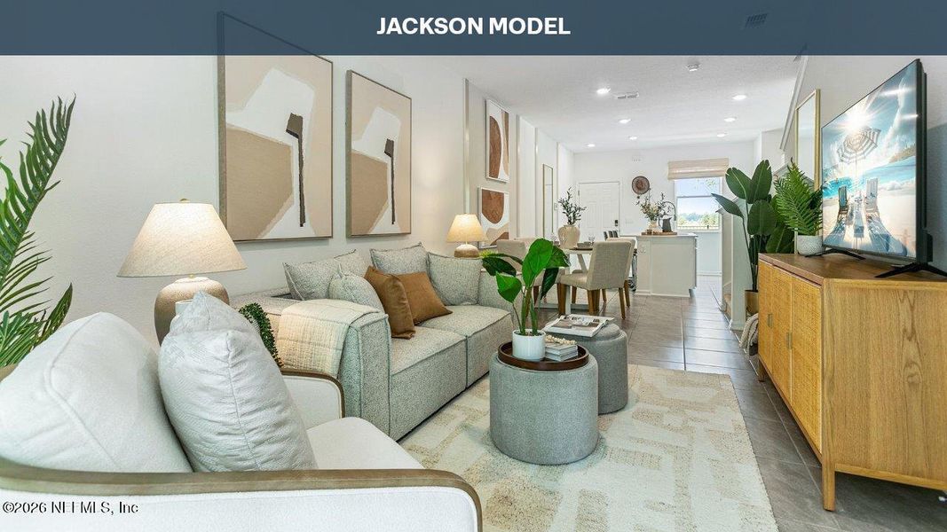 Furnished interior view inside a new home in Cordera Townhomes, St. Augustine (Image 23).