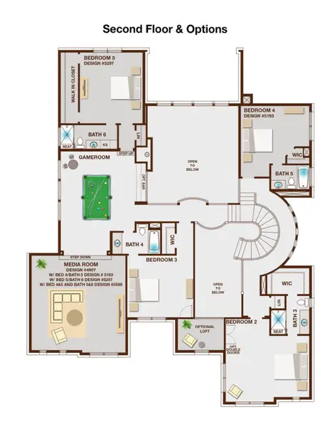 2D floor plan layout of this home in Park Place, Prosper, TX (Image 3). 2D floor plan layout of this home in Park Place, Prosper, TX (Image 3).