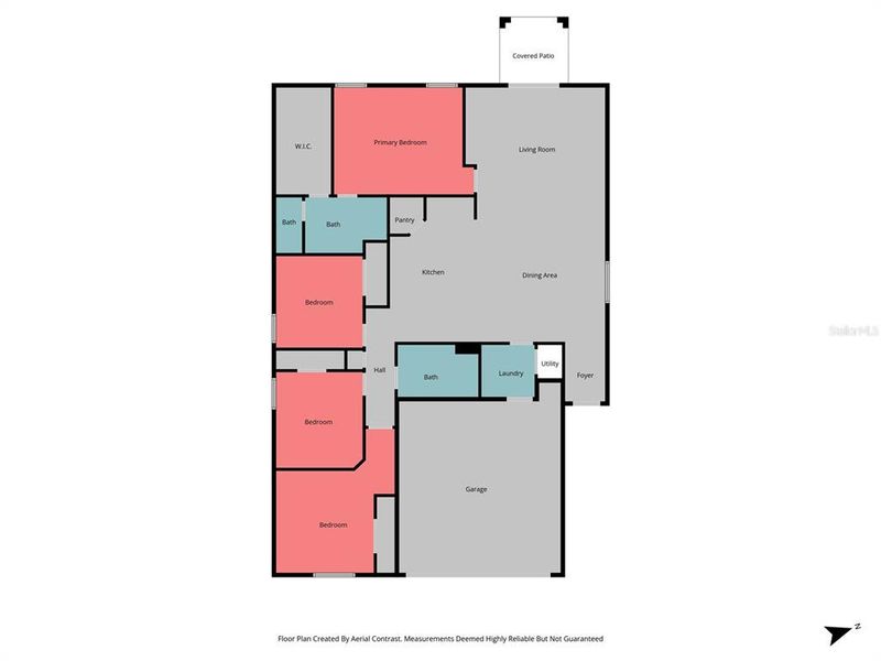 2D floor plan layout of this home in North Park Isle, Plant City, FL (Image 5).