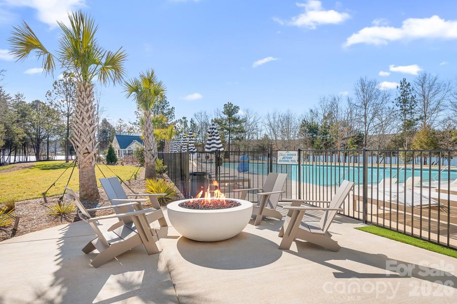 One of the Outdoor Firepits at The Beacon Club