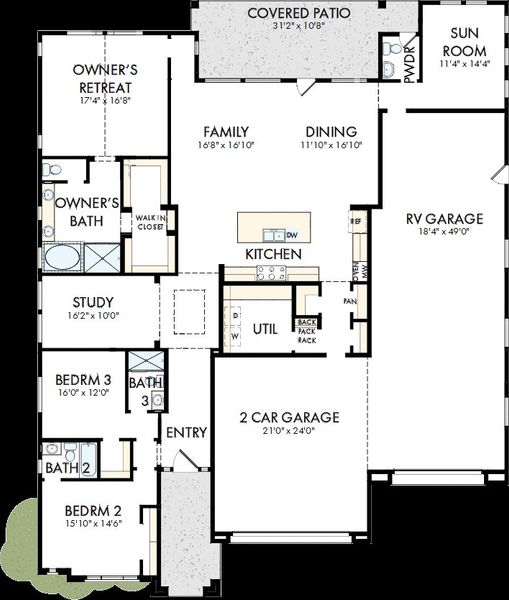 2D floor plan layout of this home in Alta at Verrado Regent Hills, Buckeye, AZ (Image 5). 2D floor plan layout of this home in Alta at Verrado Regent Hills, Buckeye, AZ (Image 5).