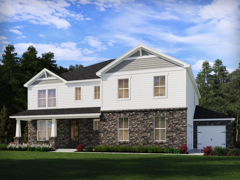 Representative exterior photo of a completed home built from the Orchard Park by Meritage Homes in River Pointe, Monroe, GA (Image 2).