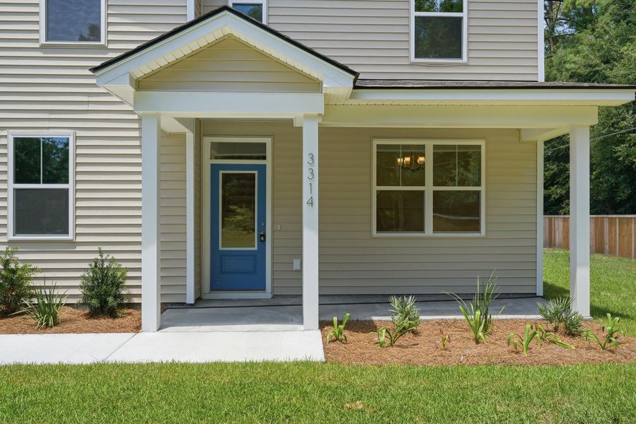 Exterior details and patio area of a home in , Johns Island (Image 19). Exterior details and patio area of a home in , Johns Island (Image 19).