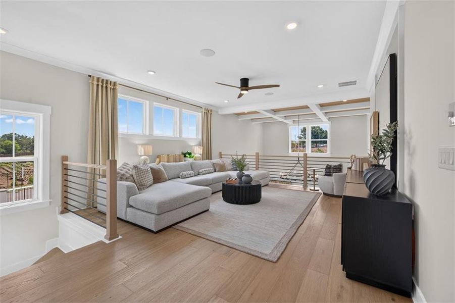 Furnished interior view inside a new home in Villages at Sharon Springs, Cumming (Image 29).