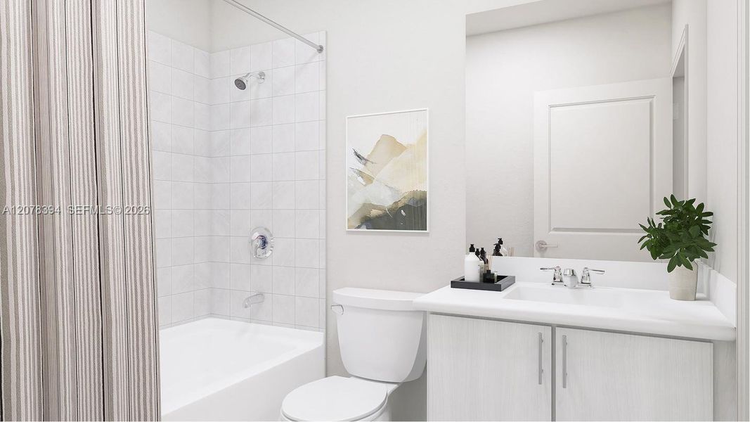 Furnished interior view inside a new home in Del Mar, Miami (Image 4).