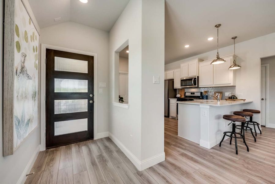 Representative furnished interior of a home built from the Melrose by Pacesetter Homes in Elevon, Lavon (Image 11).