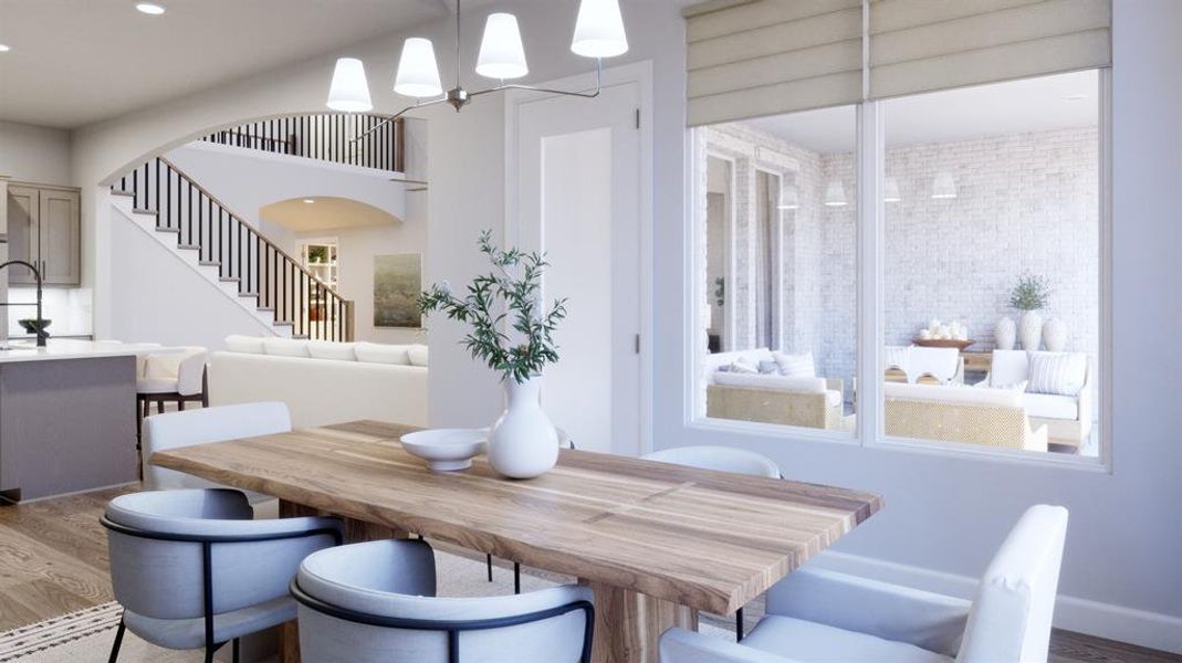 Furnished interior view inside a new home in Chatham Reserve, Providence Village (Image 7).