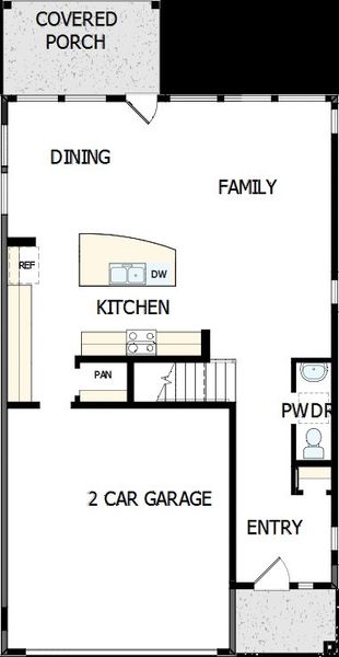 2D floor plan layout of this home in Easton Park – Nelson Village - Haven Series, Austin, TX (Image 2). 2D floor plan layout of this home in Easton Park – Nelson Village - Haven Series, Austin, TX (Image 2).