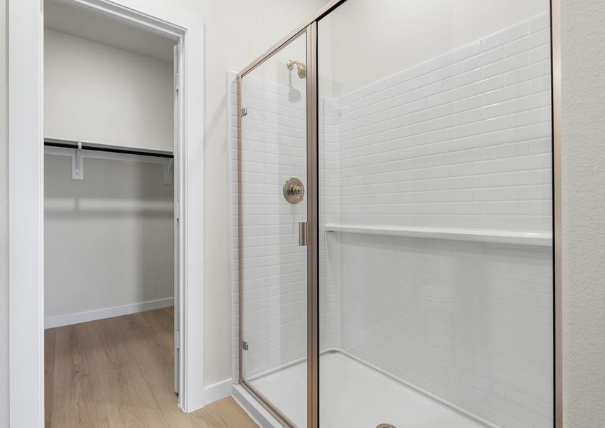Master bath has a walk-in shower and closet. Master bath has a walk-in shower and closet.