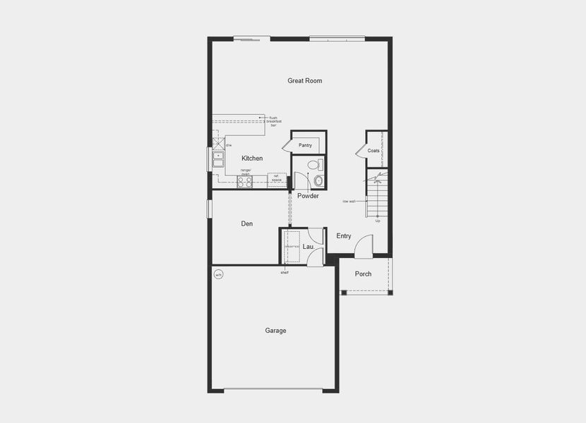 2D floor plan layout for the 2385 by KB Home in Chapel Manor I, Zephyrhills, FL (Image 3).