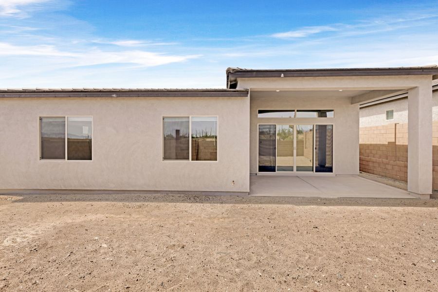 Exterior details and patio area of a home in Saguaro Reserve II, Marana (Image 2).