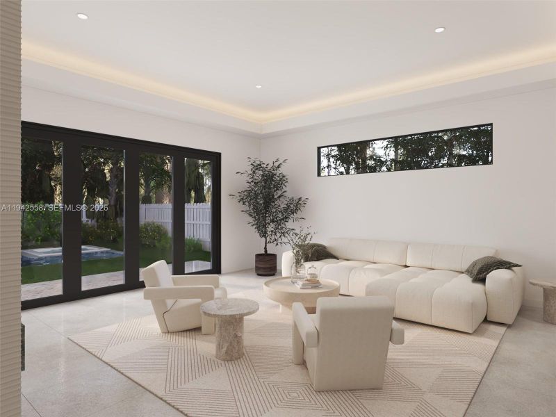 Furnished interior view inside a new home in , Fort Lauderdale (Image 5).