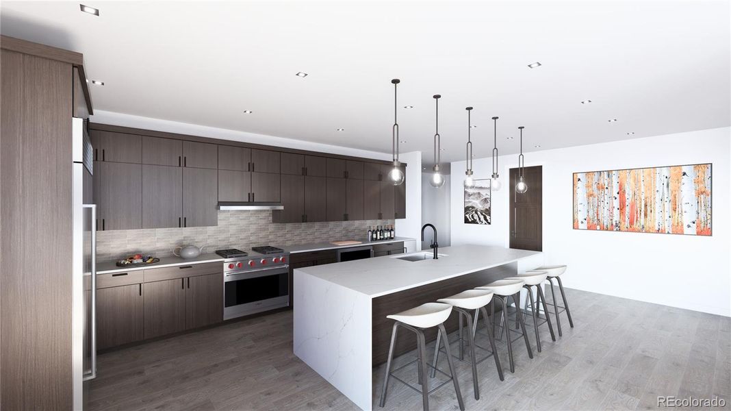 Rendering only. Actual finishes are selected by the buyer and layout varies throughout the residences.