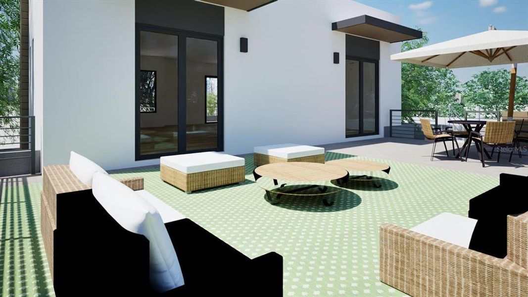 Exterior details and patio area of a home in , Winter Park (Image 3).