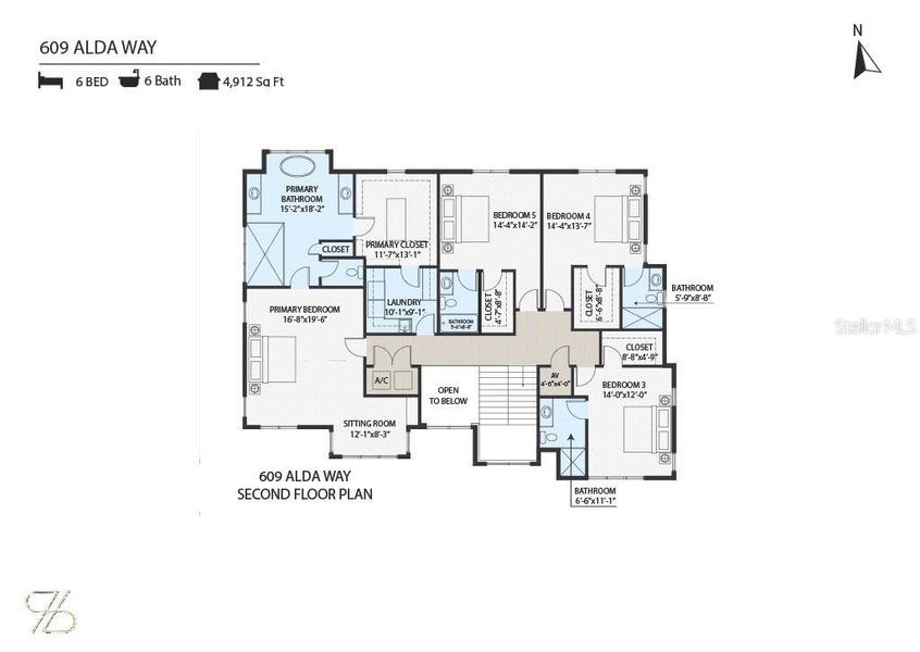 2D floor plan layout of this home in , St. Petersburg, FL (Image 3).