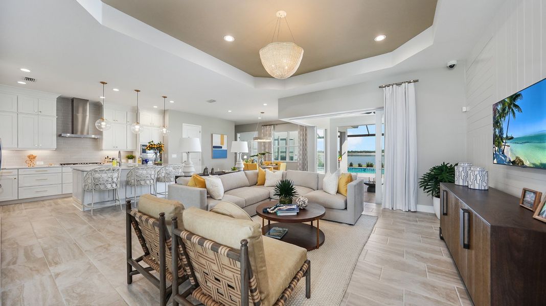 Representative furnished interior of a home built from the Captiva by Neal Communities in SkySail, Naples (Image 8).