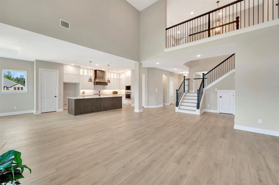 Extra storage under stairs. 6 inch pine baseboards and 8 ft solid core doors!  8 in perimeter walls provide 40% more insulation in the walls!