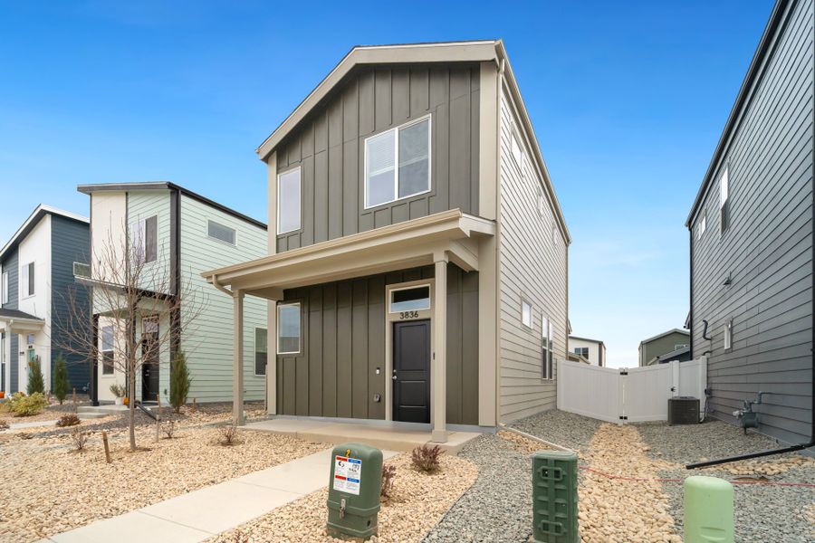 Representative exterior photo of a completed home built from the Telluride by Baessler Homes in Liberty Draw, Evans, CO (Image 22).