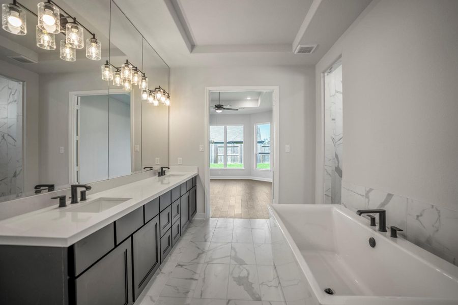 Furnished interior view inside a new home in Sienna 70' Lots, Missouri City (Image 5). Furnished interior view inside a new home in Sienna 70' Lots, Missouri City (Image 5).