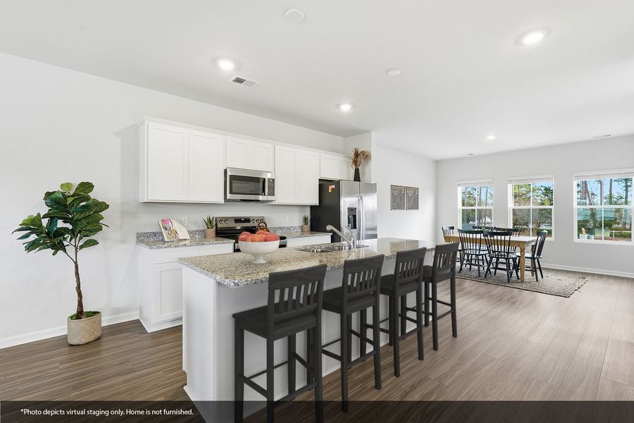 Furnished interior view inside a new home in Nichols Landing, Charlotte (Image 5).