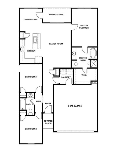 2D floor plan layout of this home in Emberly, Beasley, TX (Image 2).