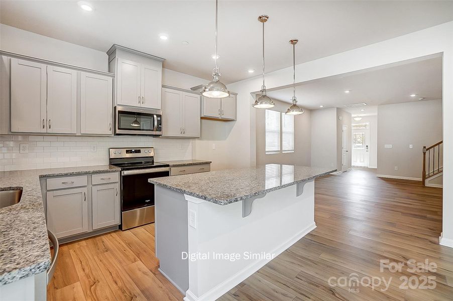 Furnished interior view inside a new home in Hedgecliff Townes, Kannapolis (Image 7). Furnished interior view inside a new home in Hedgecliff Townes, Kannapolis (Image 7).