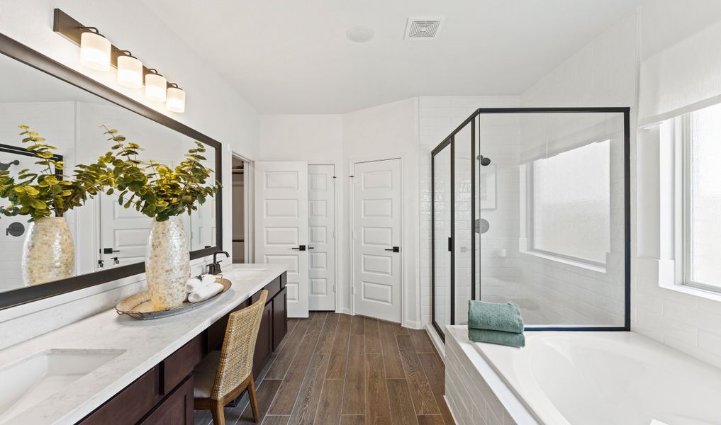 Owner's luxury bath with tub