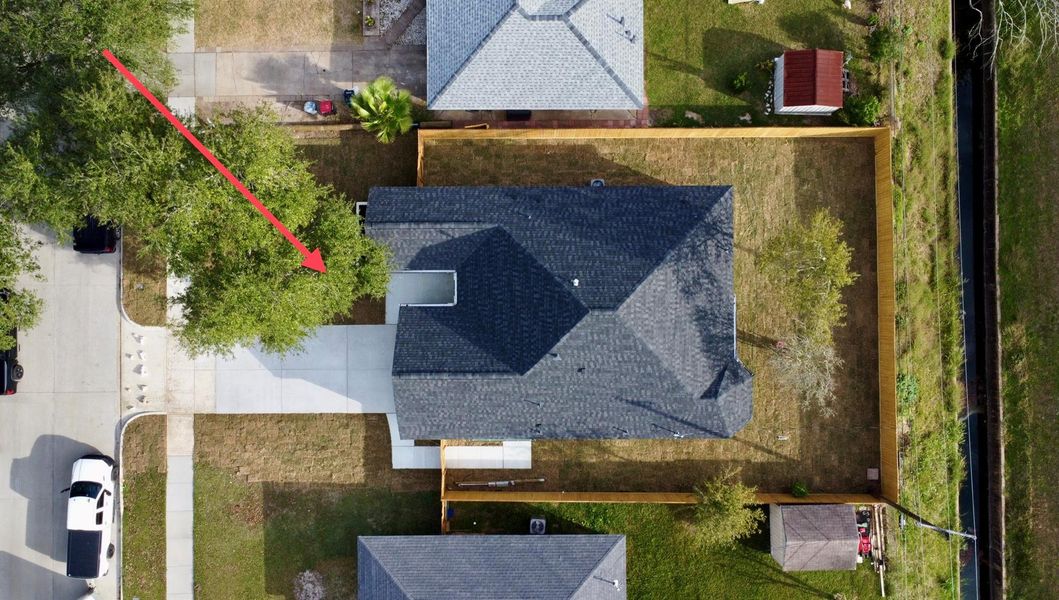 Exterior details and patio area of a home in , Baytown (Image 3).