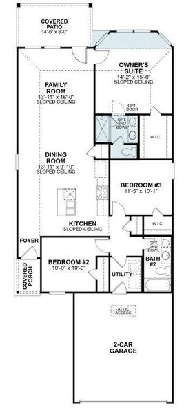 2D floor plan layout of this home in Magnolia Ridge, Magnolia, TX (Image 4).