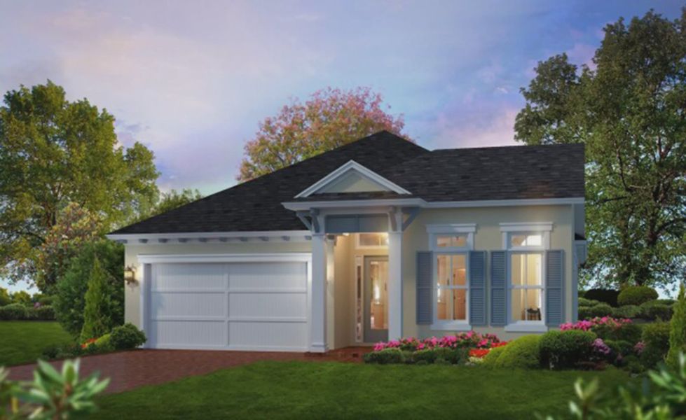 Representative exterior photo of a completed home built from the Aiden by ICI Homes in Woodhaven, Port Orange, FL (Image 5).