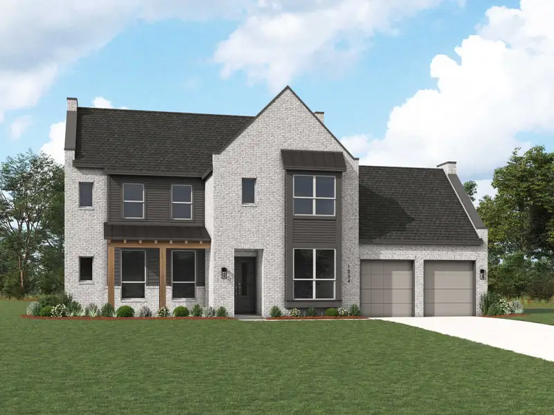 Representative exterior photo of a completed home built from the Altamura by Huntington Homes in Kresston 70s, Montgomery, TX (Image 22).