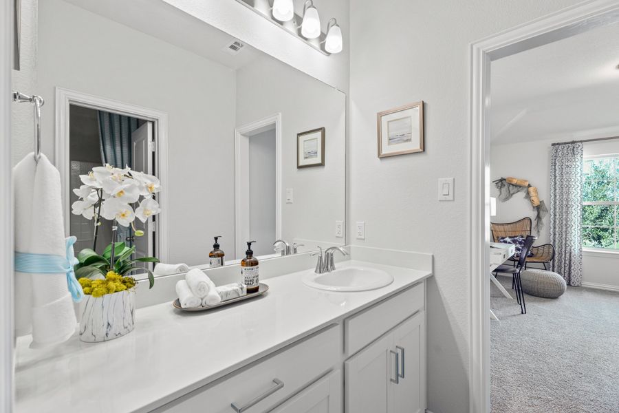 Furnished interior view inside a new home in Lake Pointe, Little Elm (Image 10).