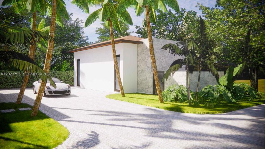 Front exterior of a new home in , Jupiter Island, FL, highlighting curb appeal (Image 1). Front exterior of a new home in , Jupiter Island, FL, highlighting curb appeal (Image 1).