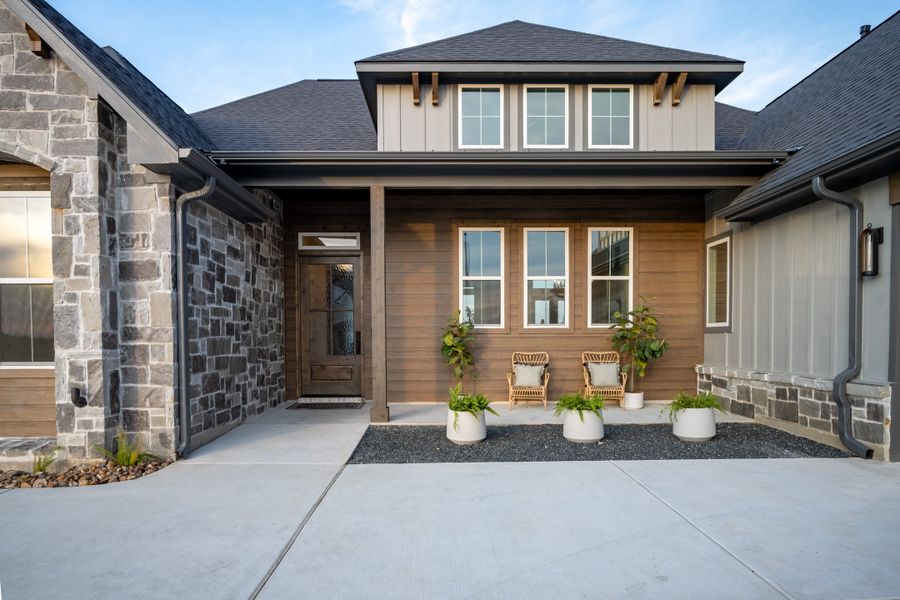 Exterior details and patio area of a home in Stella Ranch, Bryan (Image 4).