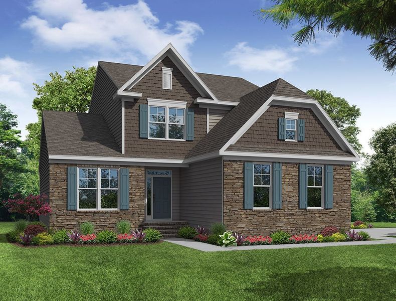 Representative exterior photo of a completed home built from the Raleigh by Eastwood Homes in Weddington, Benson, NC (Image 8).