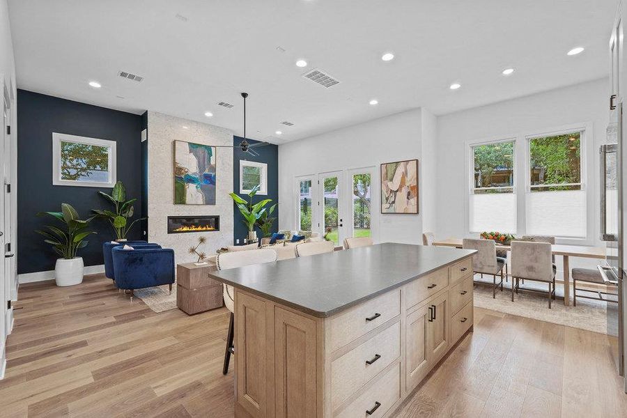 Furnished interior view inside a new home in Spyglass, Austin (Image 10). Furnished interior view inside a new home in Spyglass, Austin (Image 10).