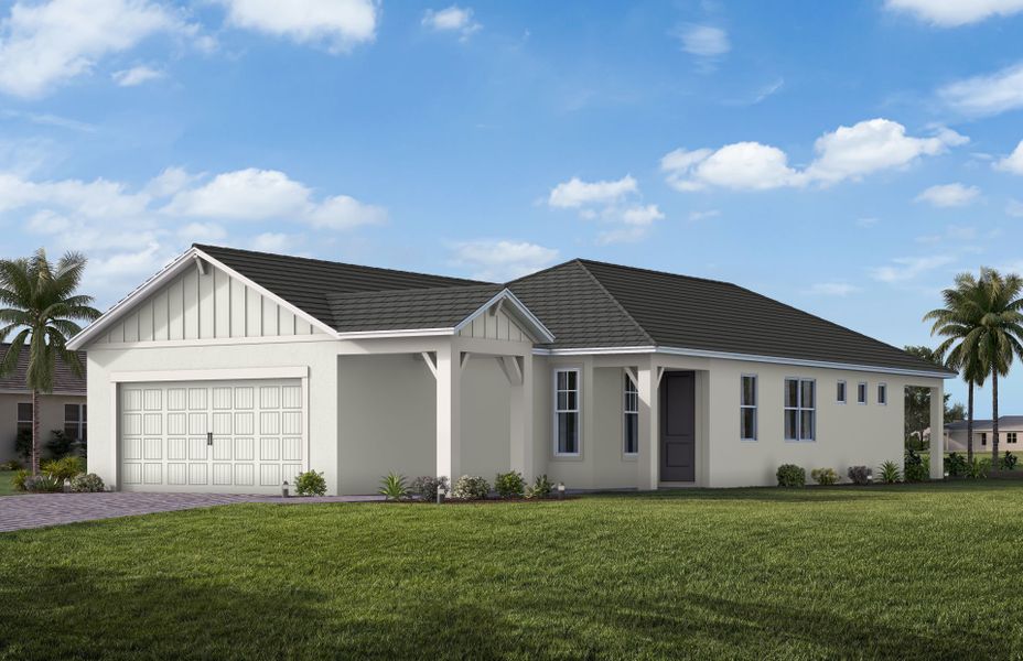 Representative exterior photo of a completed home built from the Flagstone by Pulte Homes in SeaFlower, Bradenton, FL (Image 33).
