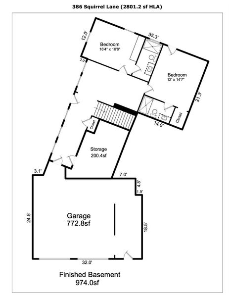 2D floor plan layout of this home in , Clover, SC (Image 4).