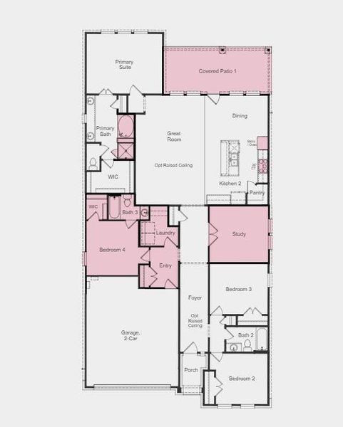 Structural options added include: Study and covered patio.