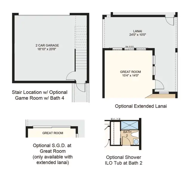 2D floor plan layout of this home in Harvest at Ovation, Winter Garden, FL (Image 4). 2D floor plan layout of this home in Harvest at Ovation, Winter Garden, FL (Image 4).