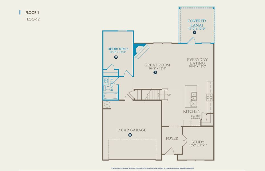 Hampton Floor Plan, Quick Move-In Home, Floor 1