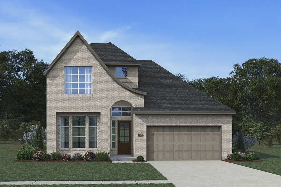 Representative exterior photo of a completed home built from the Cayman by Chesmar Homes in The Woodlands Hills, Willis, TX (Image 18). Representative exterior photo of a completed home built from the Cayman by Chesmar Homes in The Woodlands Hills, Willis, TX (Image 18).