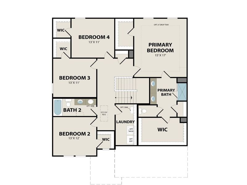 2D floor plan layout of this home in Benders Cove, Mount Juliet, TN (Image 6).