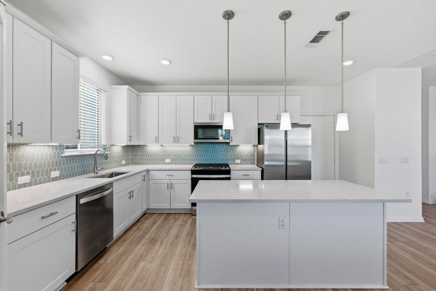 Furnished interior view inside a new home in East Parke, Austin (Image 4). Furnished interior view inside a new home in East Parke, Austin (Image 4).